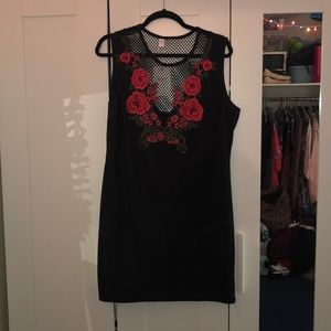Black mini dress